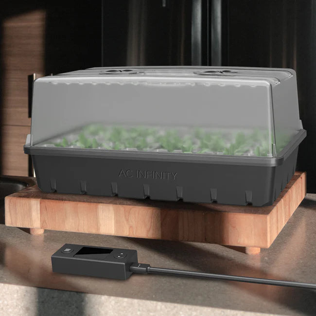 AC Infinity Humidity Dome, Germination Kit With Led Grow Light Bars, 5X8 Cell Tray