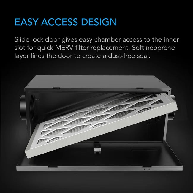 AC Infinity Air Filter Box with High Efficacy Filter, 6 Inch