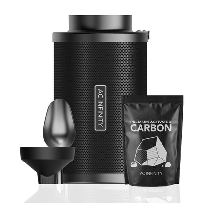 AC Infinity Refillable Carbon Filter Kit, With Charcoal Refill