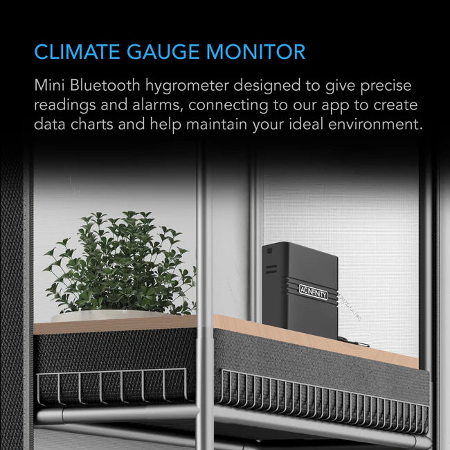 Cloudcom A2, Mini Smart Thermo-Hygrometer With Data App, Integrated Sensor Probe