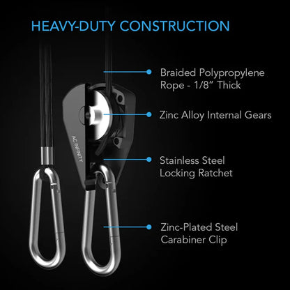 Heavy-Duty Adjustable Rope Clip Hanger, Six Pairs
