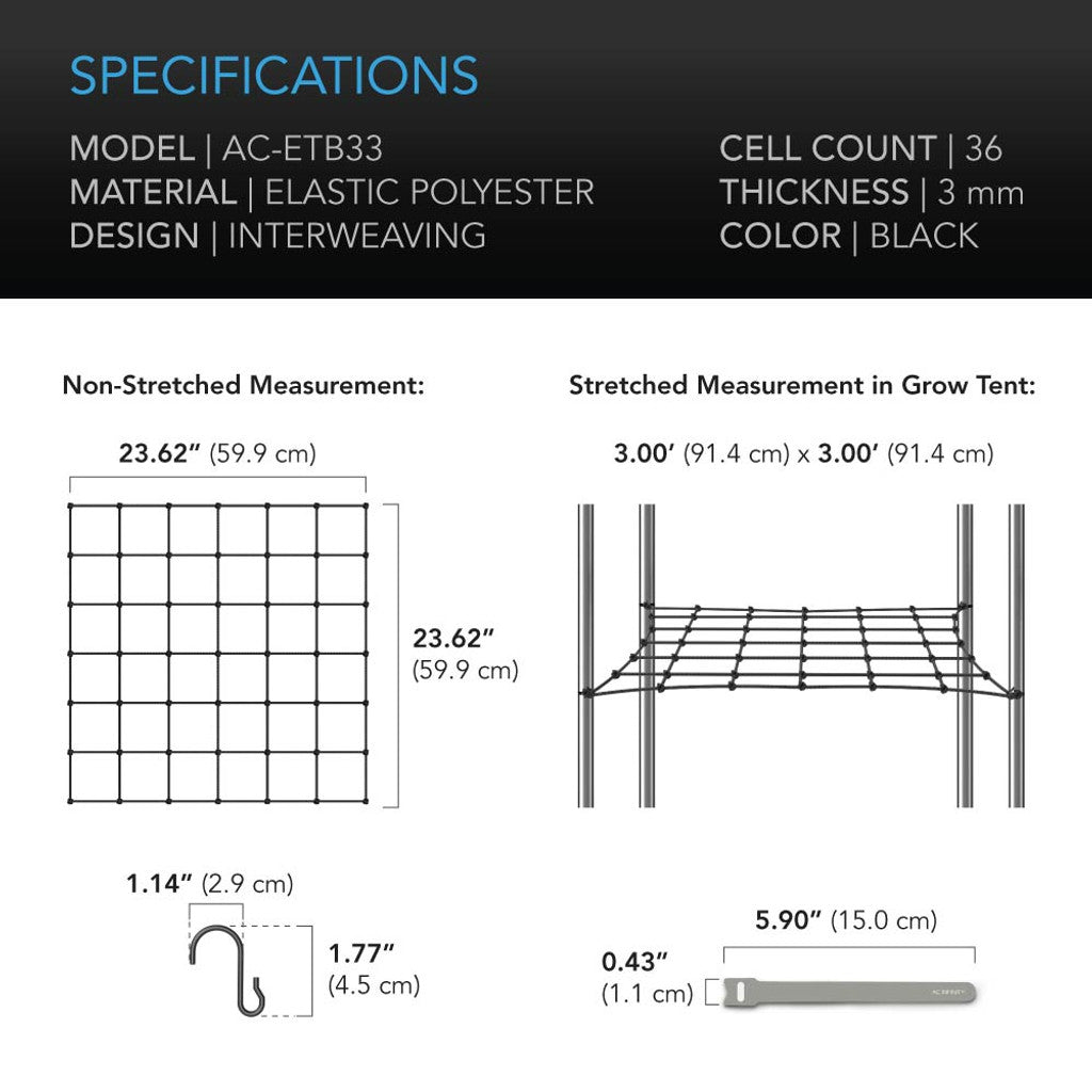 Ac Infinity Grow Tent Trellis Netting