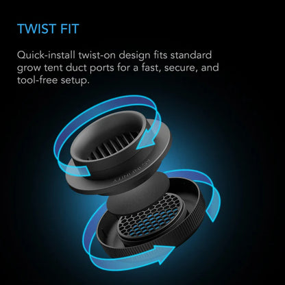 Grow Tent Duct Vent Attachment, 2 Pack, Light-Blocking & Dust-Resistant