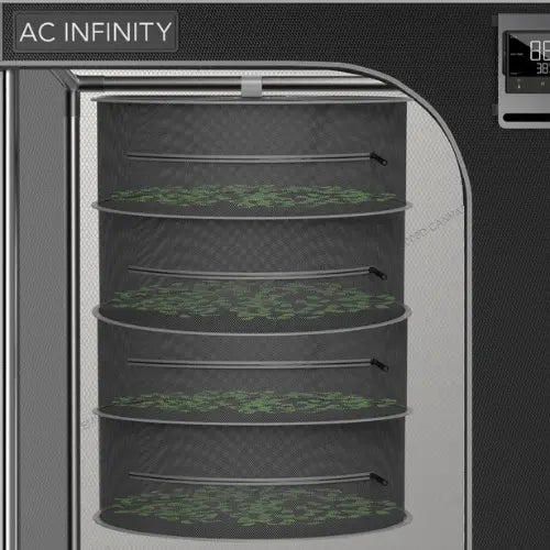 AC Infinity Hanging Herb Drying Rack, Fits 3x3 Grow Tents, Four Tiers